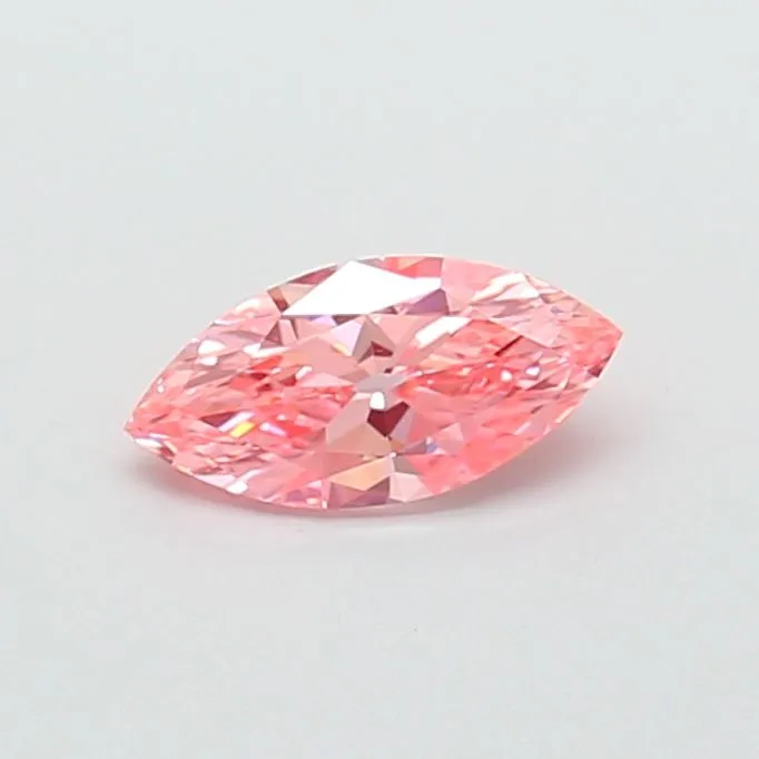 1.00ct MARQUISE Fancy Vivid Pink VVS2 Coloured Lab diamond