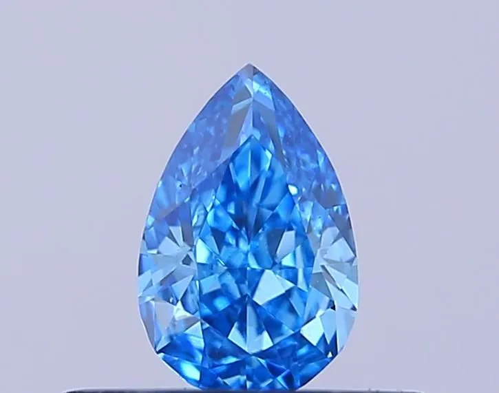 0.30ct PEAR Fancy Vivid Blue VS1 Coloured Lab diamond