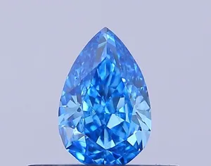 0.3ct PEAR Fancy Vivid Blue VS1 Coloured Lab diamond