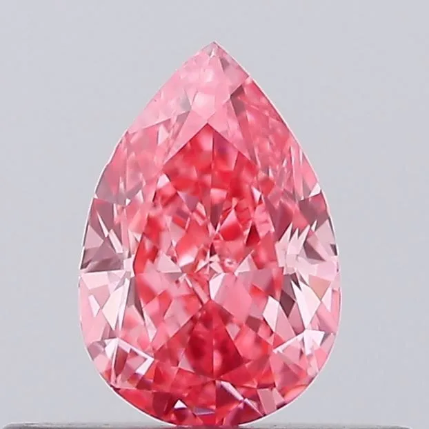 0.35ct PEAR Fancy Vivid Pink VVS2 Coloured Lab diamond