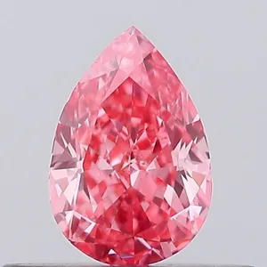 0.35ct PEAR Fancy Vivid Pink VVS2 Coloured Lab diamond