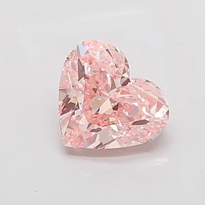 1.53ct HEART Fancy Intense Pink VVS2 Coloured Lab diamond