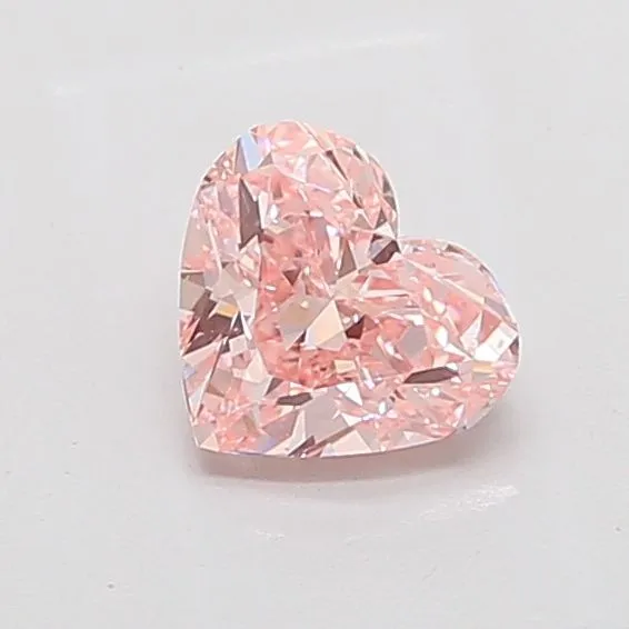 1.53ct HEART Fancy Intense Pink VVS2 Coloured Lab diamond