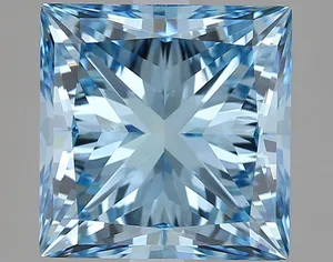 3.01ct PRINCESS Fancy Vivid Blue VS1 Coloured Lab diamond