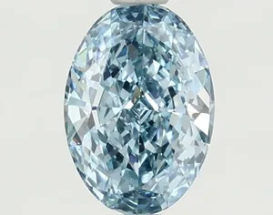 1.03ct OVAL Fancy Vivid Blue VS2 Coloured Lab diamond