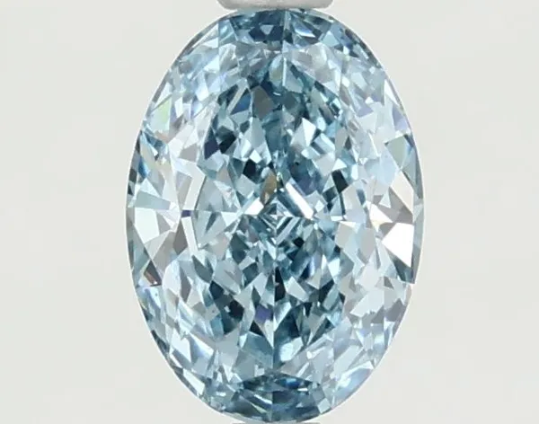 1.03ct OVAL Fancy Vivid Blue VS2 Coloured Lab diamond