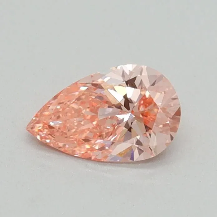 0.43ct PEAR Fancy Vivid Pink VS1 Coloured Lab diamond
