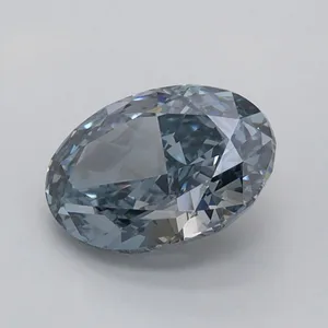 1.15ct OVAL Fancy Deep Grayish Blue VS1 Coloured Lab diamond