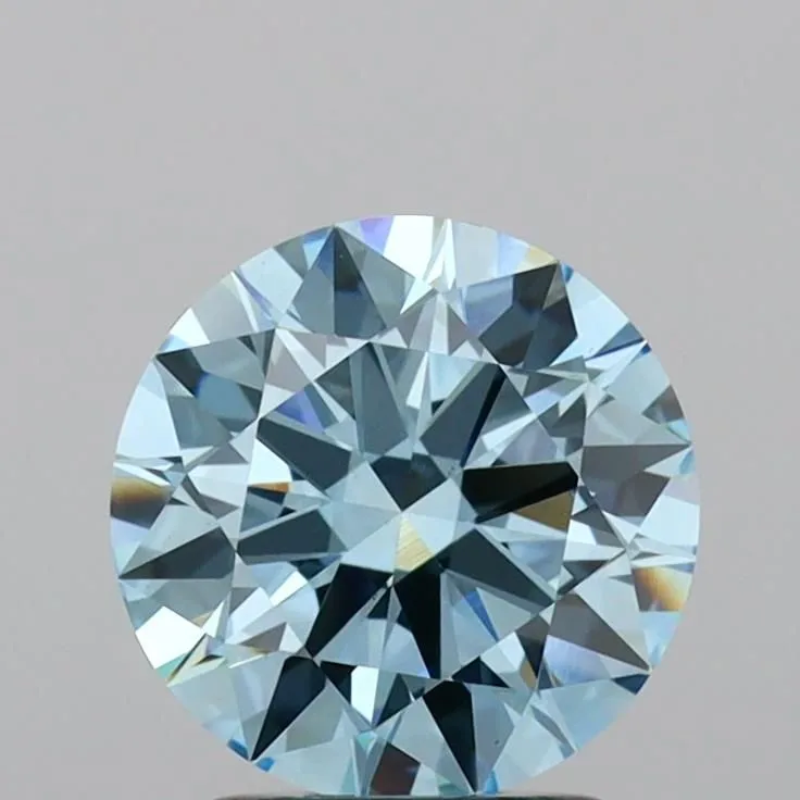 1.02ct CUSHION Fancy Vivid Blue VS1 Coloured Lab diamond