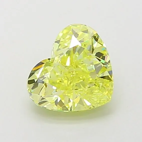 1.32ct HEART Fancy Intense Yellow VS1 Coloured Lab diamond