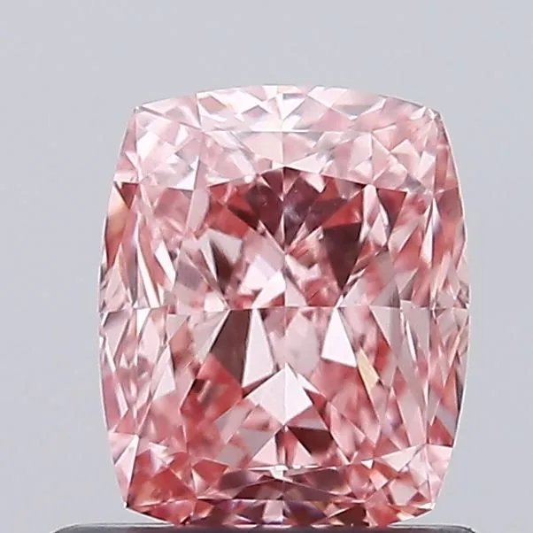 1.01ct CUSHION Fancy Vivid Pink VS1 Coloured Lab diamond