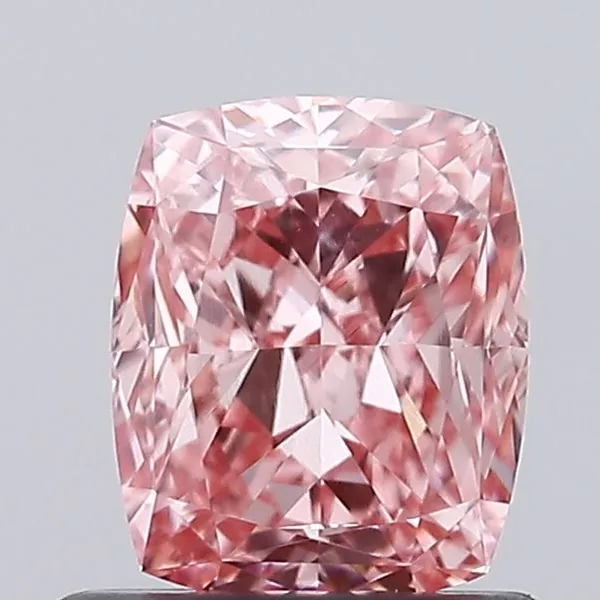 1.01ct CUSHION Fancy Vivid Pink VS1 Coloured Lab diamond