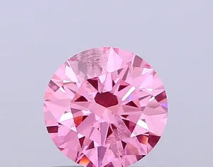 0.91ct ROUND Fancy Vivid Pink SI2 Coloured Lab diamond