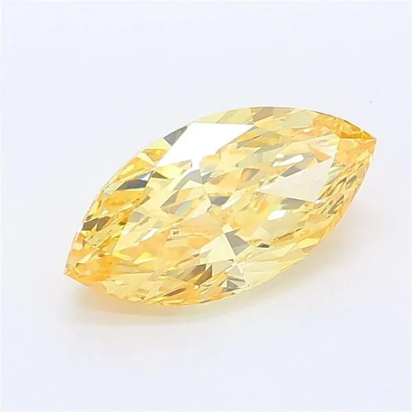 1.01ct MARQUISE Fancy Intense Yellow VVS2 Coloured Lab diamond