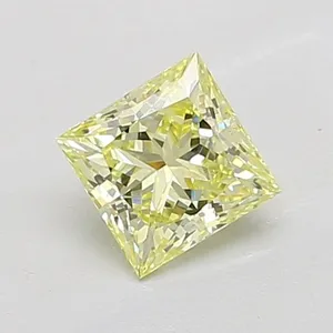1.04ct PRINCESS Fancy Yellow VVS2 Coloured Lab diamond