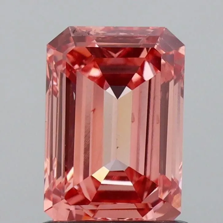 1.08ct EMERALD Fancy Vivid Pink VS2 Coloured Lab diamond