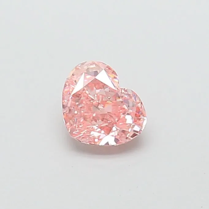 0.93ct HEART Fancy Intense Pink VS2 Coloured Lab diamond