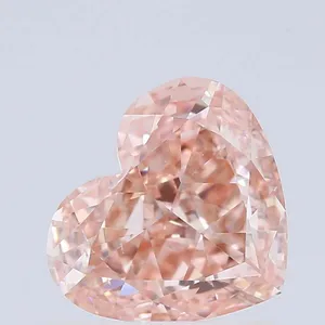 1.02ct HEART Fancy Vivid Pink VS2 Coloured Lab diamond