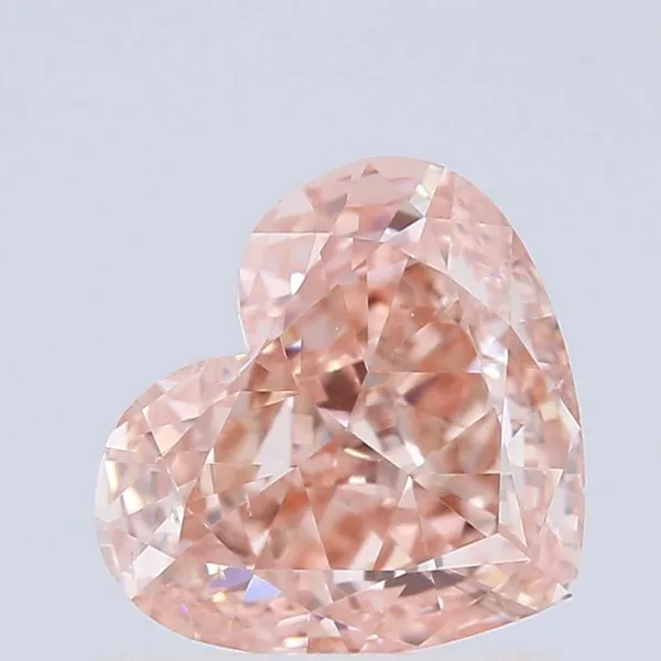 1.02ct HEART Fancy Vivid Pink VS2 Coloured Lab diamond