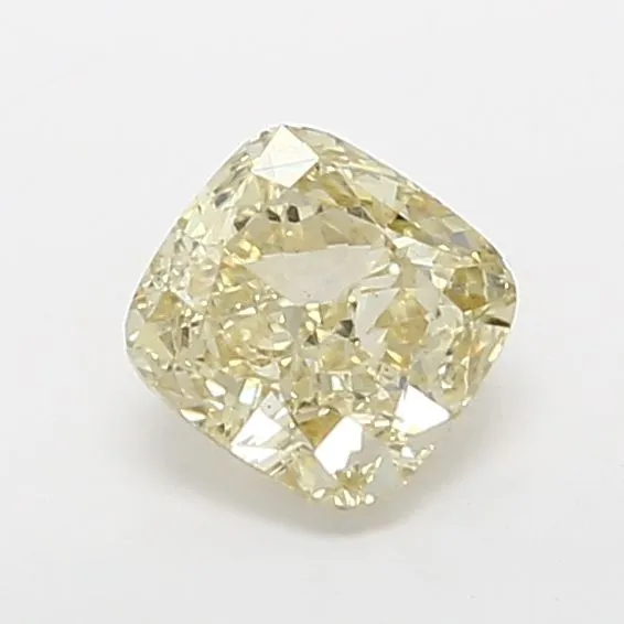 0.91ct CUSHION Fancy Light Yellow VS1 Coloured Lab diamond