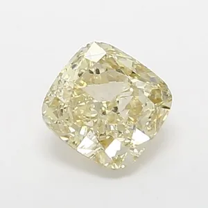 0.91ct CUSHION Fancy Light Yellow VS1 Coloured Lab diamond