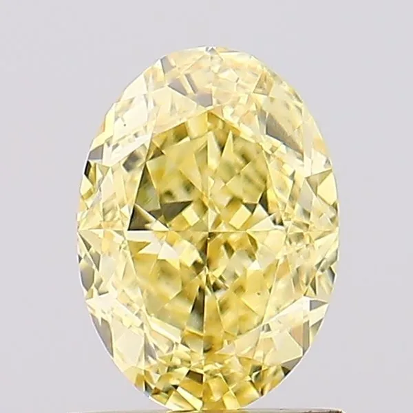 1.11ct OVAL Fancy Intense Yellow VVS2 Coloured Lab diamond