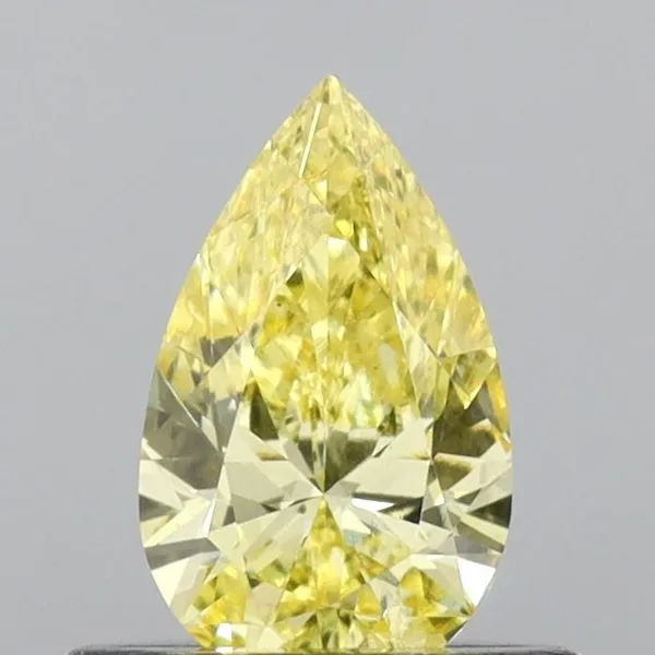 0.48ct PEAR Fancy Intense Yellow SI2 Coloured Lab diamond