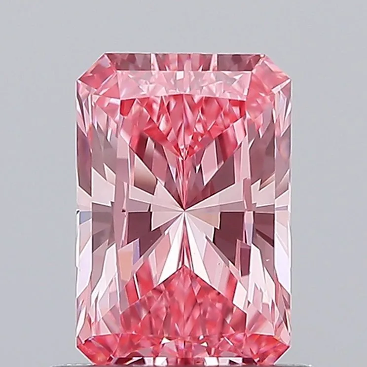 1.01ct RADIANT Fancy Vivid Pink VS1 Coloured Lab diamond