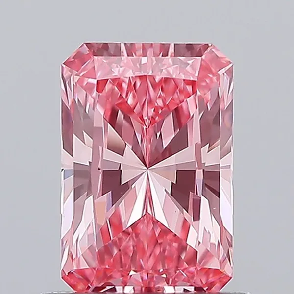 1.01ct RADIANT Fancy Vivid Pink VS1 Coloured Lab diamond
