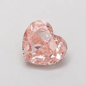 1.76ct HEART Fancy Intense Pink VS1 Coloured Lab diamond