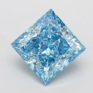 5.03ct PRINCESS Fancy Vivid Blue VS1 Coloured Lab diamond