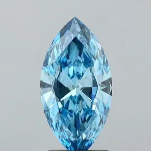 1.5ct MARQUISE Fancy Vivid Blue VS2 Coloured Lab diamond
