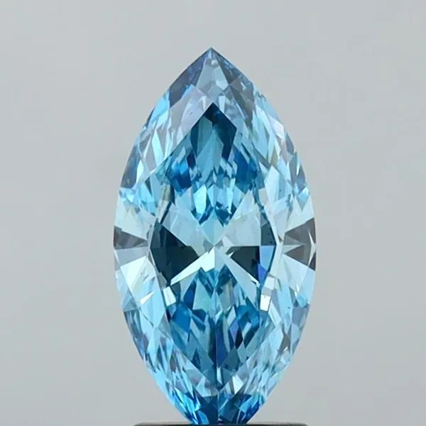 1.5ct MARQUISE Fancy Vivid Blue VS2 Coloured Lab diamond