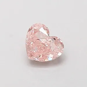 0.41ct HEART Fancy Intense Pink VS2 Coloured Lab diamond