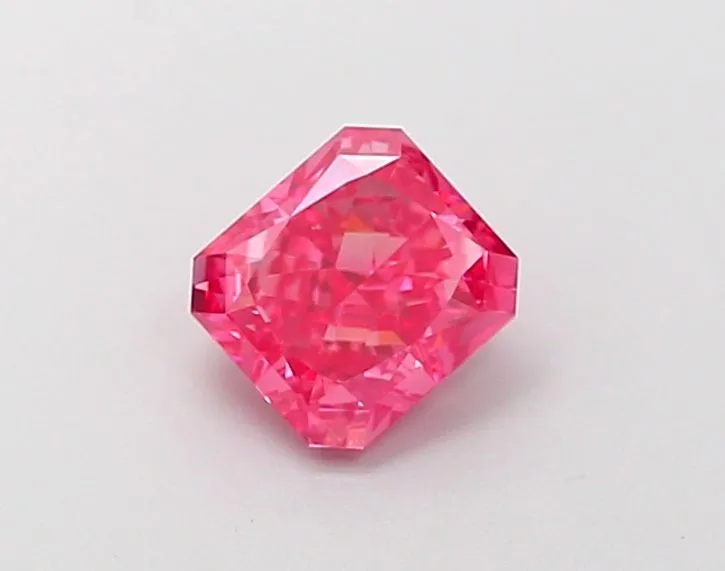 1.12ct RADIANT Fancy Vivid Pink VS1 Coloured Lab diamond