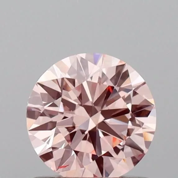 0.72ct ROUND Fancy Intense Pink VS2 Coloured Lab diamond