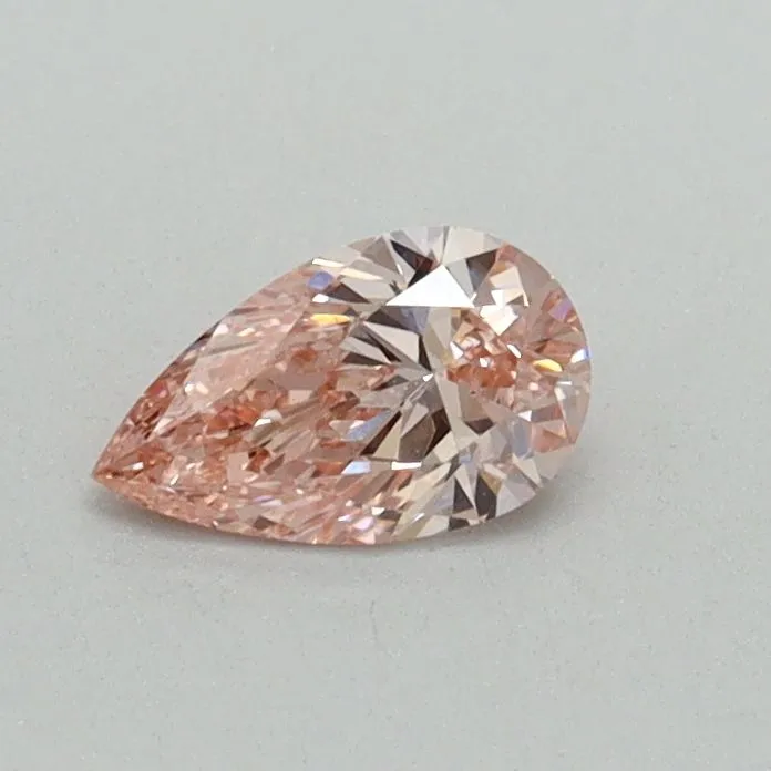 0.31ct PEAR Fancy Vivid Pink VVS2 Coloured Lab diamond