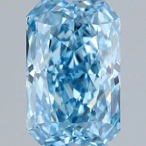 1.04ct RADIANT Fancy Vivid Blue VS1 Coloured Lab diamond
