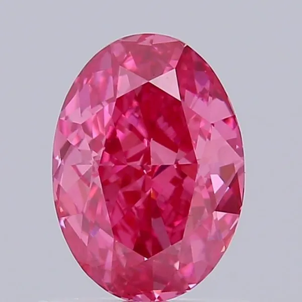 1.08ct OVAL Fancy Vivid Pink VVS2 Coloured Lab diamond