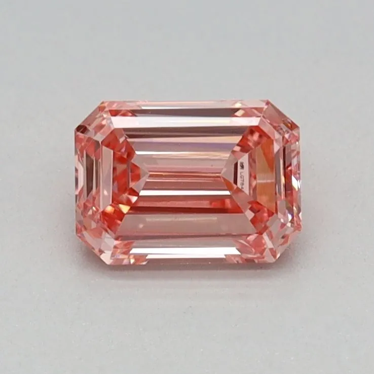0.49ct EMERALD Fancy Vivid Pink VVS2 Coloured Lab diamond