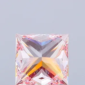 4.05ct PRINCESS Fancy Vivid Pink VS1 Coloured Lab diamond