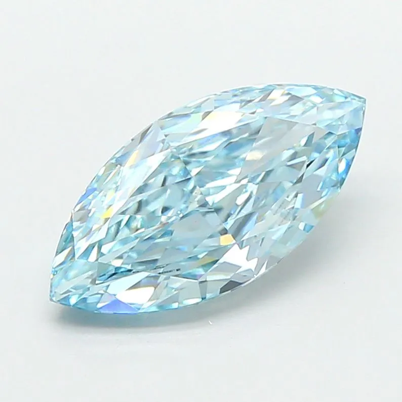 2.00ct MARQUISE Fancy Vivid Blue VS1 Coloured Lab diamond