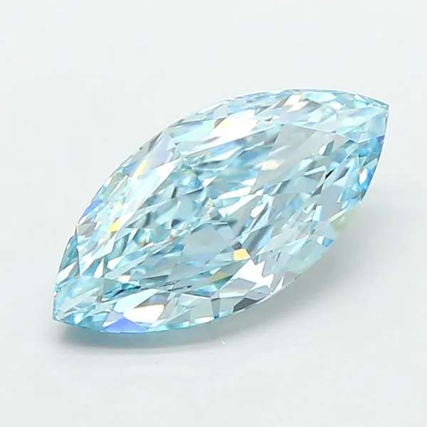 2ct MARQUISE Fancy Vivid Blue VS1 Coloured Lab diamond