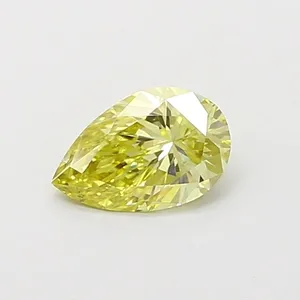 0.5ct PEAR Fancy Intense Yellow VS2 Coloured Lab diamond