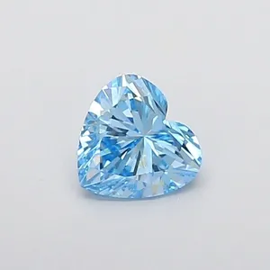 1.54ct HEART Fancy Vivid Blue VS1 Coloured Lab diamond