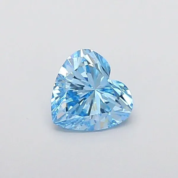 1.54ct HEART Fancy Vivid Blue VS1 Coloured Lab diamond