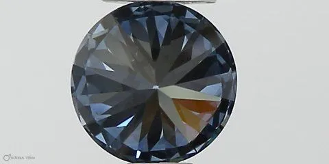 0.33ct ROUND Fancy Vivid Blue VS2 Coloured Lab diamond