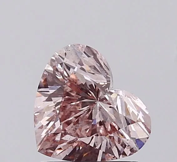 1.00ct HEART Fancy Light Pink SI2 Coloured Lab diamond