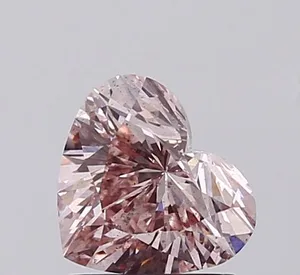 1ct HEART Fancy Light Pink SI2 Coloured Lab diamond