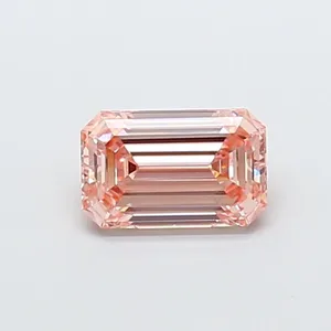 1.59ct EMERALD Fancy Intense Pink VS1 Coloured Lab diamond
